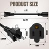Dreyoo 2 Prong to 3 Prong Adapter with Extension Cord,