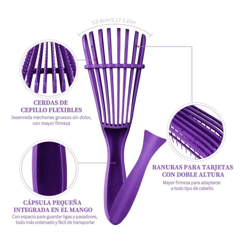 2pz Cepillo Para Cabello Desenredar El Cabello Rizado Mujere