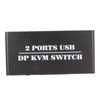 DisplayPort KVM Switch 2 Ports 4K 60Hz Dual Mode Aluminum