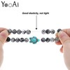 YooAi Turquoise Bracelet Turtle Bracelet Nature Stone Yoga Beads Bracelets