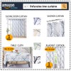 FMFUNCTEX Blue White Curtains 50" X 45" for Kitchen Living