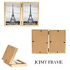JCJMY 4x6 Double Picture Frame Hinged Folding Vertical Stand on