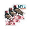 (3 Pcs) Live Laugh Lurk Sticker - Turkey Vulture Sticker