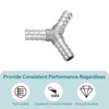 sourcing map 9/16" Y Shape Hose Barb Pipe Fitting, 304