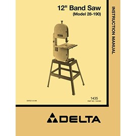 DELTA 12 Inch Band Saw 28-190 Instructions & Parts Manual