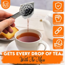 2-Pack Tea Bag Squeezer - Stainless Steel Tea Bag Squeezer Tongs Strainer Gripper Picker