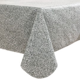 Walrus Heavy Duty Vinyl Tablecloth with Flannel Backing Waterproof Oil-Proof Plastic Table Cloth Stain-Resistant Wipeable Rectangle or Square Table Cover for Indoor and Outdoor (Grey, 60X84 Inch)