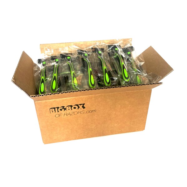 50 Box Premium Six Blade Razors - Disposable Stainless Steel
