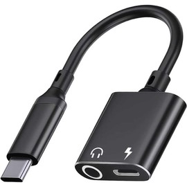 Type C Earphone Conversion, High Resolution Sound Quality, USB C Conversion Adapter, HiFi Sound Quality, DAC Included, Fast Charging, Music Playback, Call Capable, Music Adjustment, Compatible with