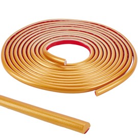 CRASPIRE 16.4ft x 0.39inch Gold Self Adhesive Flexible Decorative Strip Peel and Stick Wall Molding Trim for Walls Chair Rail Panel Moulding for Home Decor Tile Edge Door Mirror Frame