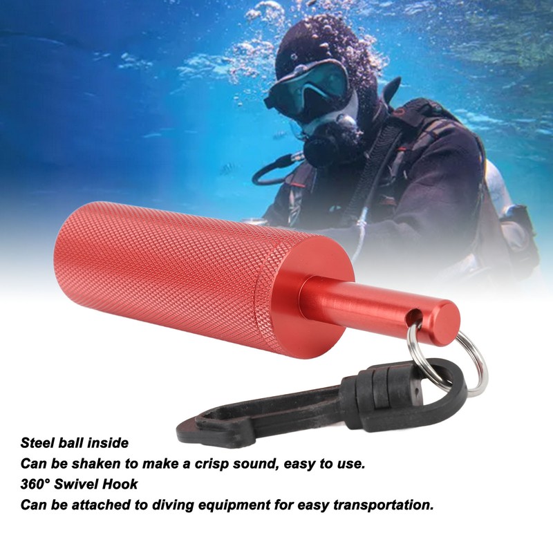Underwater Shaker Aluminum Anti Slip Texture Steel Balls Included with