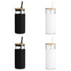 Tronco 20 oz Glass Tumbler with Lid and Straw, Iced