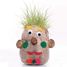 S&S Worldwide EduCraft Grass Hair Planters Craft Kit (Pack of 24)