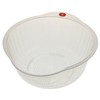 Kotobuki Japanese Rice Washer with Dual Drain, Clear