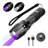 Linterna Recargable Lampara Ultravioleta Y Blanco Camping Blanco Y Luz