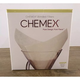 Chemex FSU-100 Natural Coffee Filters 8 Cup New Box of 100 S2