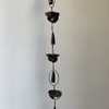 Zaer Ltd. Ornate Hanging Rain Chains (Bronze Finish, Peonies)