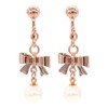 miwaki nife0023 E Women's Earrings, Ribbon, Metal, Pearl, Screw Type,