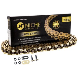 NICHE Drive Sprocket Chain Combo for Hyosung Cruise 125 HMZ125 Front 14 Rear 48 Tooth 428VM-X X-Ring 126 Links