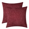 BRAWARM Chenille Throw Pillow Covers 16x16 Inches - Pack of