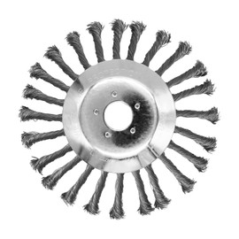 IRONHIT 10 Inch Steel Wire Trimmer Head, Weedeater Wheel Brush Cutter, Trimmer Blade Head for Weedeater, Compatible with Husqvarn, Sthl, Moss Grass Removal with 25.4mm/1inch Arbor