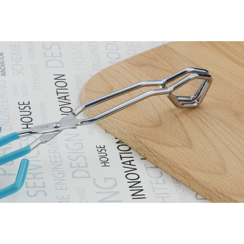 HINMAY Scissor Cooking Tongs 11-Inch Stainless Steel Scissor Style Tongs,