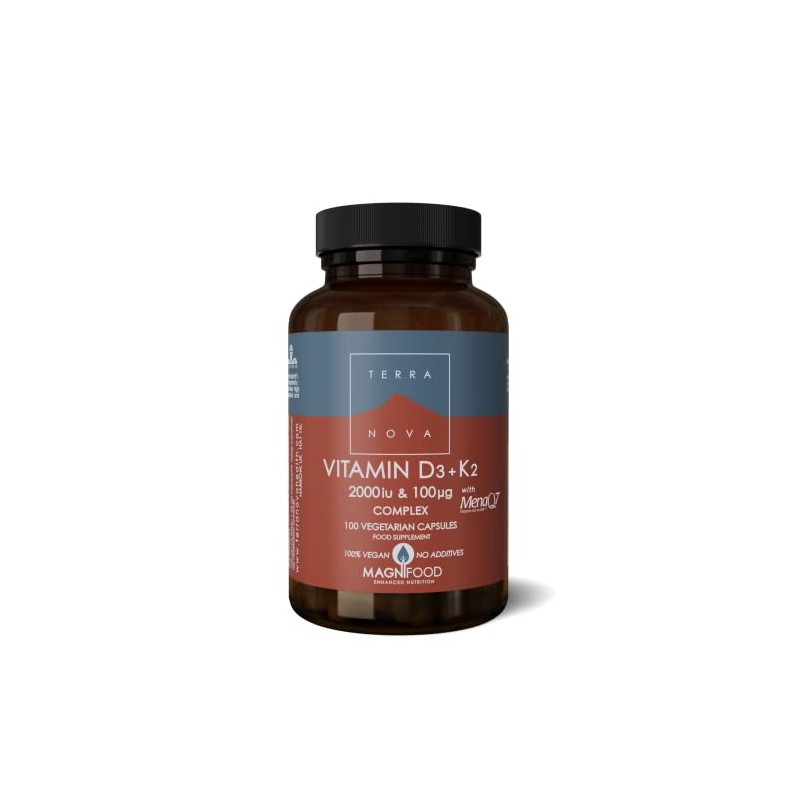 Terranova Vitamin D3 & K2 2000iu Vegan Bone & Teeth