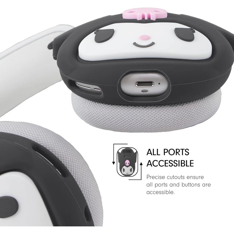 KUROMI Theme AirPods Max Case Cover,TPU Anti-Scratch Silicone Ear Cups