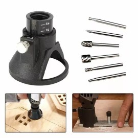 Unbranded Dremel Rotary Multi Tool Cutting Guide HSS Router Drill Bits Set Attachment Kit