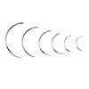 10Pcs Silver Veterinary Suture Needles for Animal Surgical Needle and