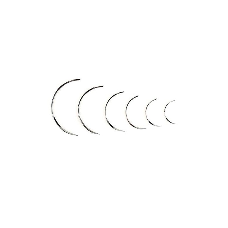 10Pcs Silver Veterinary Suture Needles for Animal Surgical Needle and