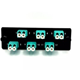 Panduit FAP6WAQDLCZ Compatible 12 Port LC MM OM3 / OM4 Fiber Adapter panel plate