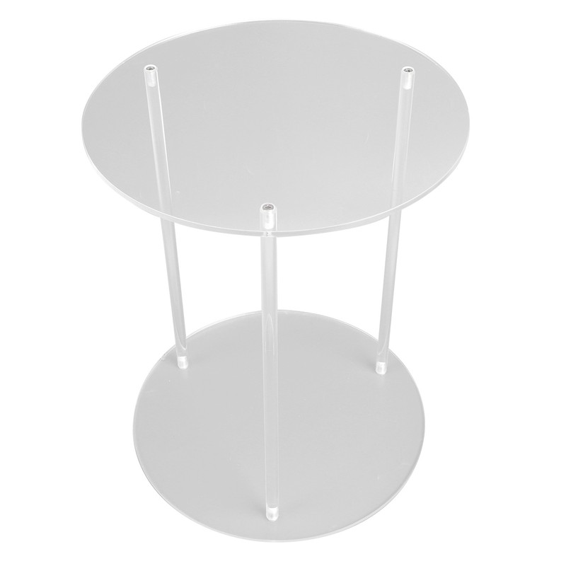 Clear Acrylic Plant Stand Round Top Corner Holder Planter Flower