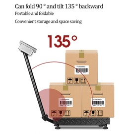 CXWAWSZ Commercial 660 lb Electronic Platform Scale with LB/KG Industrial Floor Scale Stainless Steel High-Definition LCD Display,Digital Heavy Duty Luggage Package Price Computing Postal Shipping