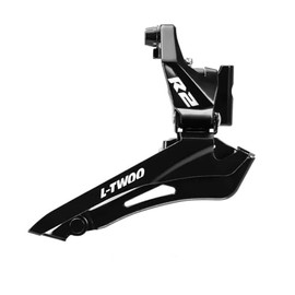 CATAZER Black Aluminum Alloy 2x7 2x8 2x9 2x10 2x11 2x12 Speed Road Bike Front Derailleur (Brazed-on/Clamp-on, 31.8/34.9mm, 46-56T)