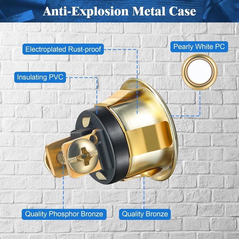 Dreyoo 2 Pack Lighted Doorbell Button Replacement, Easy to Install