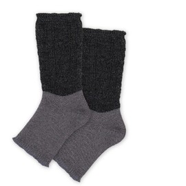 Merry Night Sleep+ MINP110-02 Men's Ankle Thermal Supporter, Long Type, Charcoal Gray, With Heels, Non-Slip, Cold Protection, Antibacterial, Odor Resistant, Made in Japan, One Size Fits Most