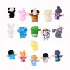 XLKJ Pack of 16 finger puppets animals, finger plush toy