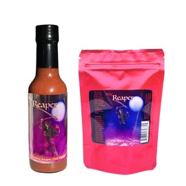 Wicked Reaper Carolina Reaper Hot Sauce + Whole Dried Reaper Peppers Gift Set