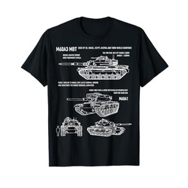 M60A3 Patton Tank Blueprint Recognition T-Shirt