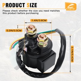Cyleto Cyleto GY6 Starter Solenoid Relay for 4-Stroke 110cc 125cc 150cc 50cc 200cc 250cc 70cc 90cc ATV Dirt Bikes Scooters Taotao Go Kart Dne Buggys Quad 4 Wheelers Pit Bike Moped Roketa SSR Sunl Coolster