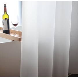 WellColor Short Shower Curtain Liner 48 Inch Long for Walk in Tub, Heavy Duty White Plastic Waterproof Bathroom Curtains for Window, Premium Peva Shower Liners, 72X48 Inch