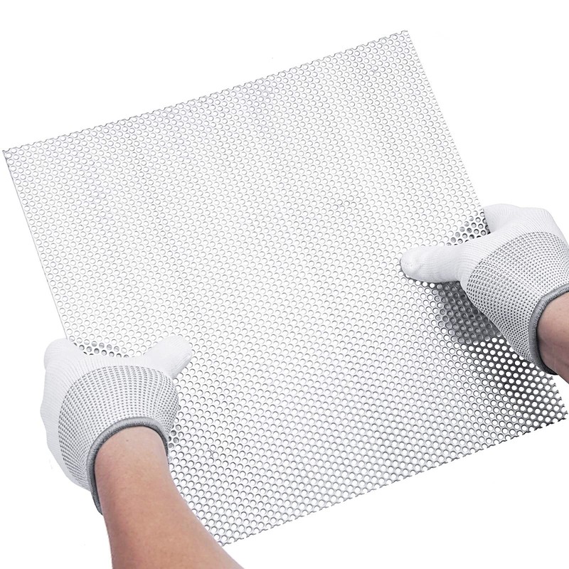 Perforated Metal Sheet - Perforated Stainless Steel Sheet, 11.8" x