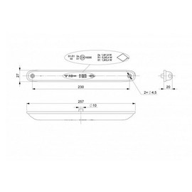 BUL BARS 2 x Multifunction Parking Light + Position Light + Direction Indicator 12V 24V with Control Plate E Additional Brake Light Brake Light Third Car IP68