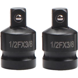 2 PCS 1/2 to 3/8 Socket Adapter, 3/8 to 1/2 Adapter, Impact Socket Set, 3/8 Impact Socket Set, Impact Driver Socket Adapter, 1/2" 3/8" Impact Driver Conversions for Wrenches