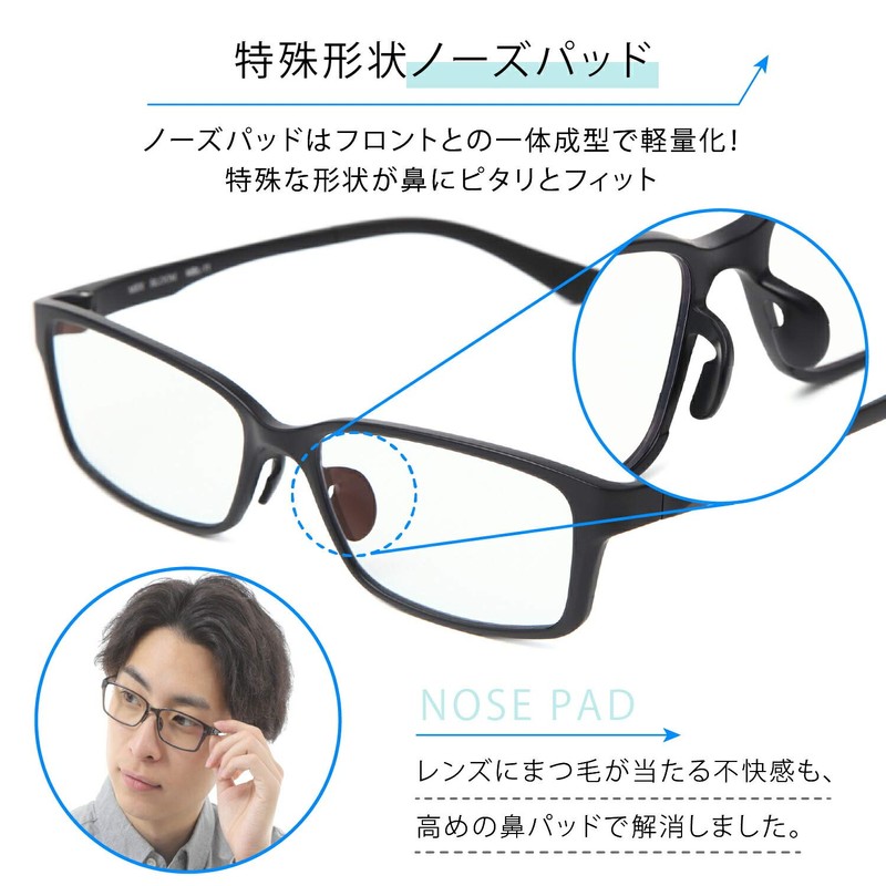 [MIDI BLOOM] 老眼鏡 メンズ おしゃれ お洒落 ブルーライトカット ブルーライト 0.5度 0.5