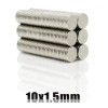 100 Imanes 10mm X 1.5mm N35