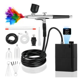 Kit Aerógrafo Doble Acción Multiuso Con Compresor Aire