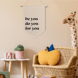 ChissNook Inspirational Be You Do You Canvas Banner, Positive Affirmation Hanging Pennant Banner Flags Wall Display, Inspirational Motivational Quote Wall Decor for Home Bedroom Office