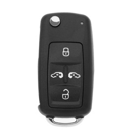 ECSiNG 5 Button Remote Key Shell Replacement Compatible with VW Transporter T5/Transporter T6/Sharan Compatible with Seat Alhambra 5 Buttons Car Key Fob Case